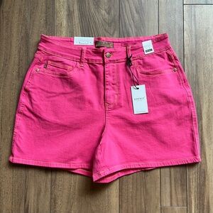 Judy Blue High Waist Magenta Denim Shorts Plus Size 1XL 14-16W